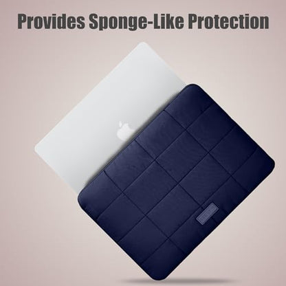 Puffy Laptop Sleeve 14 Inch Matte Navy, Waterproof Carrying Case Bag for Women, Fluffy Computer 14 HP Case, Compatible with MacBook Pro 14 Inch, MacBook Air M2 M1, Asus/Dell XPS/Lenovo - color: Matte Navy, size: 14-inch