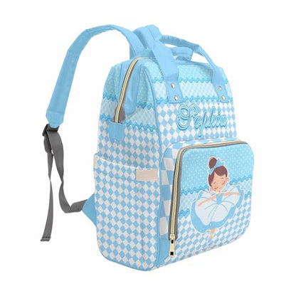 Newcos Customized Diaper Bags with Name, Personalized Mommy Backpack Tote Bags with Water Bottle for Newborn Baby, Custom Nursing Bag for New Mom Wife Mothers Day Travel Blue - color: Patten 19