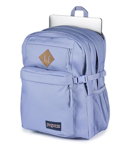 JanSport Main Campus Backpack - Travel or Work Backpack with 15-Inch Laptop Sleeve and Dual Water Bottle Pockets, Lavender Ash - color: Lavender Ash