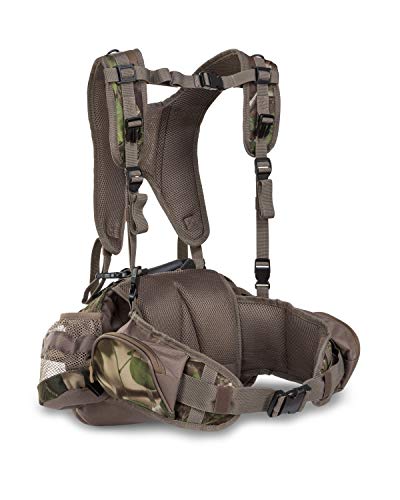 North Mountain Gear Camouflage Premium Harness Pack Lightweight Waterproof Military Hunting Climbing Camping Backpack Woodland Green Full Harness Pack
