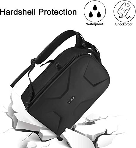 MOSISO Camera Backpack,DSLR/SLR/Mirrorless Photography Camera Bag Full Open Waterproof Hardshell Bag with Insert&Tripod Holder&Laptop Compartment Compatible with Canon/Nikon/Sony, Black - color: Black