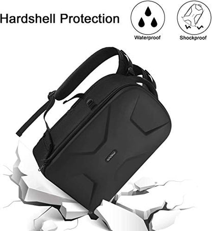 MOSISO Camera Backpack,DSLR/SLR/Mirrorless Photography Camera Bag Full Open Waterproof Hardshell Bag with Insert&Tripod Holder&Laptop Compartment Compatible with Canon/Nikon/Sony, Black - color: Black