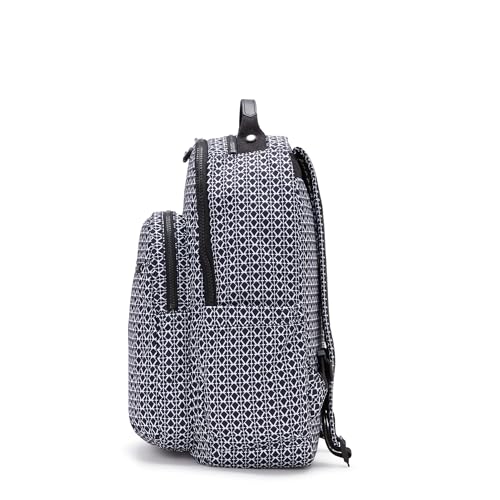 Kipling Women's Seoul 15" Laptop Backpack, Durable, Roomy with Padded Shoulder Straps, Built-In Protective Sleeve - color: Signature Print, size: 12.75''L x 17.25''H x 8''D