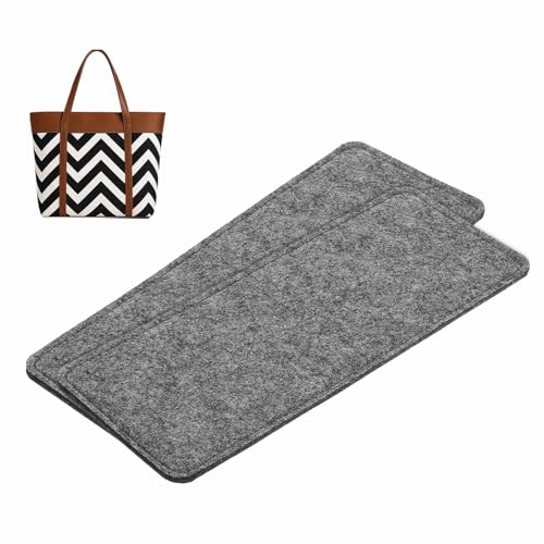 MECCANIXITY 2pcs Felt Base Shaper, 10.8 x 4.3 Inch Purse Base Shaper Tote Bottom Insert Purse Pads for the Bottom of Handbags Tote Bags Backpack Handbags Organizers, Gray - color: Gray, size: 10.8 x 4.3 Inch