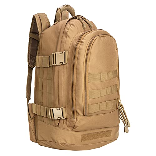 Greencity Laptop Backpacks Tactical 3 Day Expandable Bug Out Bag Classic Case Travel Hiking，Coyote - color: Coyote, size: With Belt