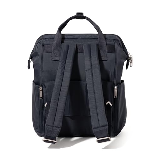 Baggallini Securtex Anti-Theft Windsor Backpack for Travel, Work & College, RFID & Locking Zipper, Up to 16" Laptop - color: French Navy