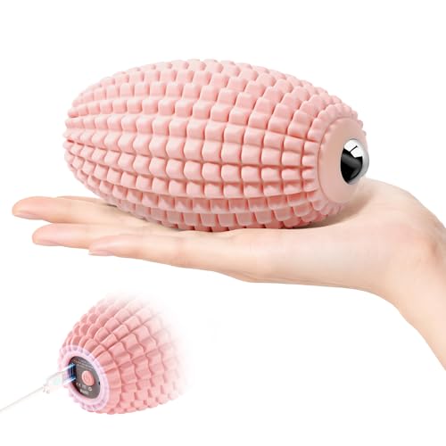 Silicone Vibrating Massage Ball with Rolling Head, 3-Speed Myofascial Massage Roller for Plantar Fasciitis Relief, Hip & Psoas Release, Trigger Point Therapy for Neck, Back, Foot (Pink) - color: Pink