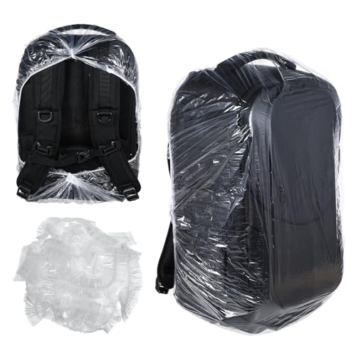 10 PCS Portable Elastic Waterproof Backpack Covers, 41L-50L Large Size Disposable Backpack Rain Cover Waterproof Outdoor Backpacks Pack Covers Protector Rain Cover for Camping Hiking Cycling Emergency