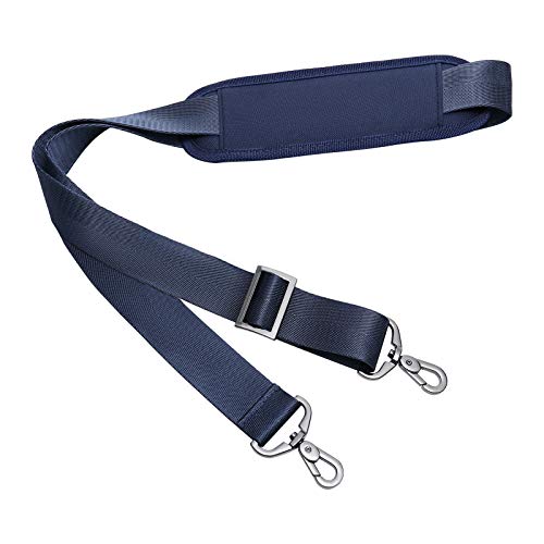 MOSISO 56 inch Shoulder Strap, Adjustable Thick Soft Universal Replacement Non-Slip Fit Padded with Metal Swivel Hooks for Laptop Shoulder Bag/Laptop Messenger Bag/Crossbody Bag, Navy Blue - color: Navy Blue