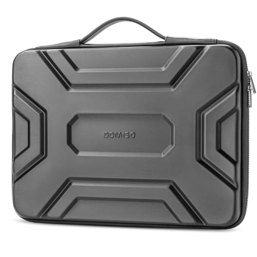 DOMISO 14 inch Laptop Sleeve with Handle, Shockproof & Waterproof EVA Protective Laptop case, Hard Laptop Sleeve for 14" HP Dell Asus Lenovo Laptop, Dark Grey - color: Dark Grey, size: 14 inch