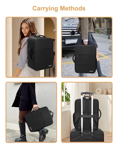 Relavel Makeup Backpack Extra Large Travel Train Case Professional Makeup Artist Kit Set Bag with 4 Clear Bags, Brush Storage Organizer Box with Dividers for Cosmetic Hair Tools Barber Supplies, Black - color: Black