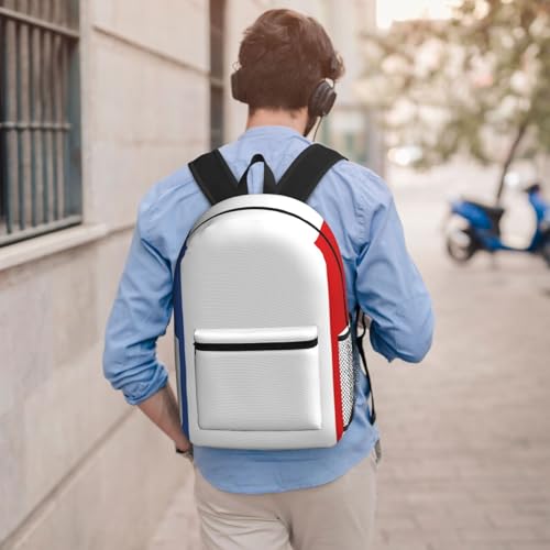 MZERSE Outdoor Backpack, Water Resistant Hiking Daypack France Flag Design, Casual Sports Bag for Men Women and Beach - color: Pattern (1108)