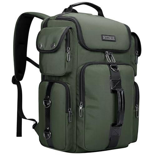 WITZMAN Travel Backpack for Men Carry-on Laptop Backpack Fit 16 Inch Airline Approved for Traveling,Casual,Commuting(B744 Army Green) - color: Army Green