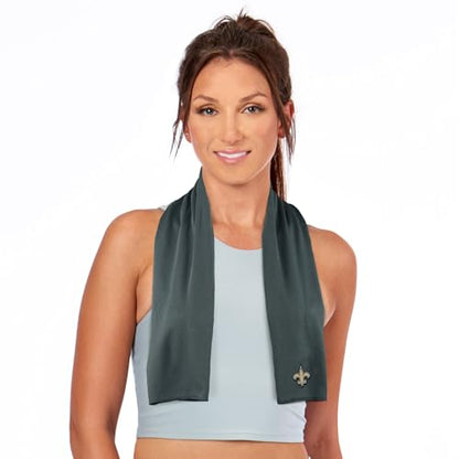 Northwest NFL New Orleans Saints Cooling Towel, 12" x 40", Charcoal - color: New Orleans Saints