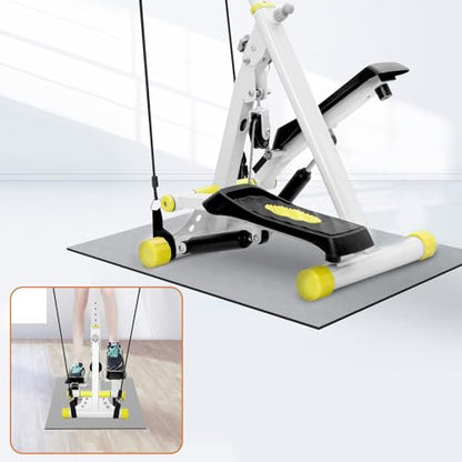 Double Non-Slip Workout Mat for Ellipse Leg Exerciser, Ellipse Machine Mat, Exercise Mat for Under Desk Ellipticals, Suitable for Electric Seated Foot Pedal Exerciser, 23.6" × 19.7"