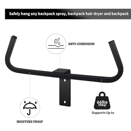 Backpack Sprayer Wall Mount Rack Hanger Backpack Leaf Blower Rack Holder Garden Tool Garage Organizer and Storage，Backpack Storage Tactical Gear Stand (1 PCS) - size: 1 Piece
