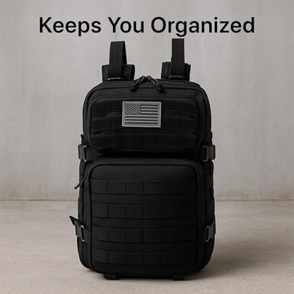 WESTEND 30L Tactical Backpack for Men – Military Assault Pack with MOLLE System, Heavy Duty Bug Out Bag for Outdoor Activity - color: Usa Molle