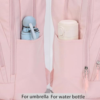 HEAD Gym Tennis Backpack for Women with Shoes Pocket Fits 15.6 inch Laptop - color: Pink With Bottom Pocket