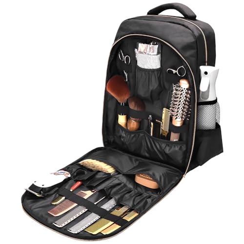 CGBARBER Barber Supplies Bag Organizer for Clippers and Supplies, Portable Hairstylist Clipper Backpack Travel Barber Shop Tools Bag