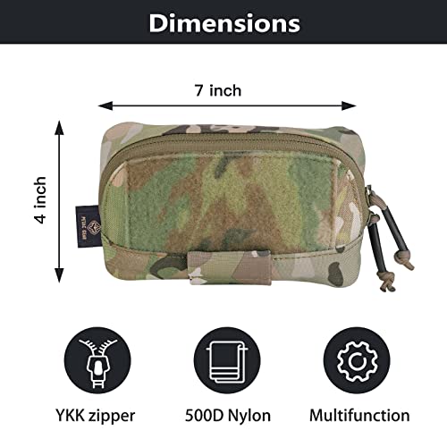 PETAC GEAR Tactical Molle Admin Pouch, Small Organizer Pocket for Tactical Vest/EDC Gun Belt/molle Platform. - color: MC