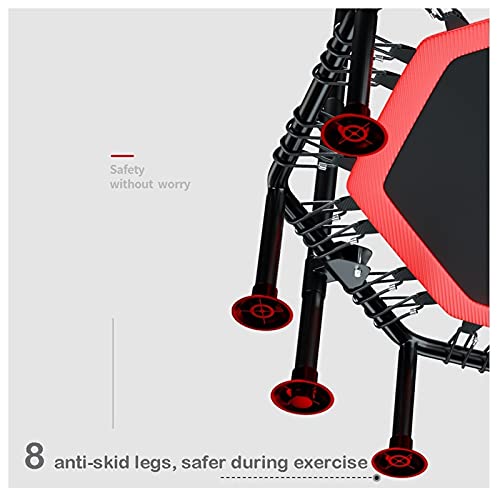 Trampoline Folding Mini Trampoline with Foam Handle Bar, Fitness Rebounder for Adult Indoor and Outdoor Exercise, Kids Balance Training Equipment (Size : 50in) - size: 50"