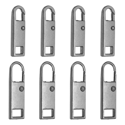 uxcell 8Pcs Zipper Pull Replacement, Metal Zipper Handle Mend Fixer Tab Repair for Luggage Suitcase Backpack Jacket Bags Boots Coat Handbags, (Gunmetal, 2 Size) - color: Gunmetal, size: Small/Medium