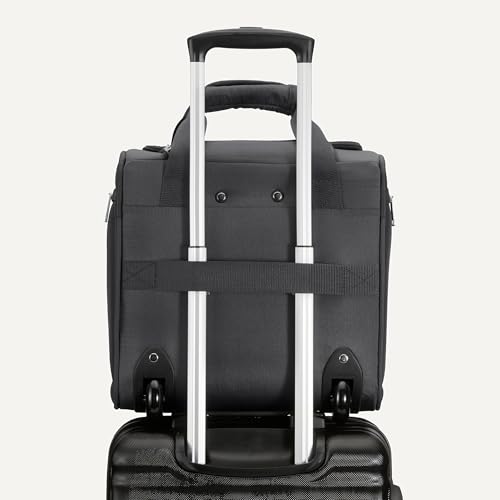 Amazon Basics Underseat Carry-On Luggage with Wheels and Handle, 14" Rolling Travel Bag, Fits Under the Seat, Black - color: Black