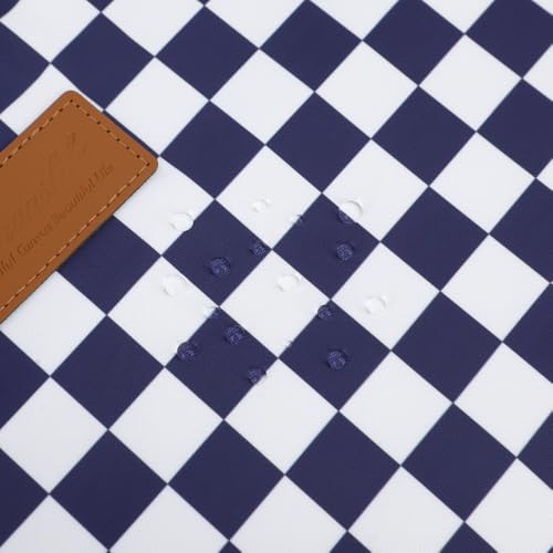 canvaslife Waterproof Pattern Resistant Laptop Shoulder Messenger Bag for Pro 16 inch and 15.6 inch-16 inch Laptop (Deep blue Checker) - color: Deep Blue Checker