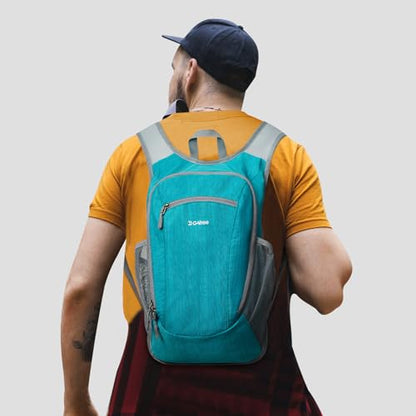 G4Free 15L Hiking Daypack Lightweight Travel Backpack Packable Outdoor Casual Foldable Shoulder Bag (Peacock Blue) - color: Peacock Blue