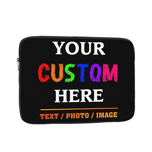 Custom Laptop Sleeve Bag Personalized Laptop Case Add Photo Logo Text Carrying Briefcase Protective Case Computer Notebook Bag (17 inch) - size: 17 inch
