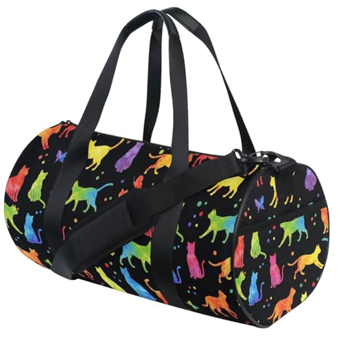 MNSRUU Duffel Bags Witchcraft Black Cats Sports Gym Bag Travel Luggage Overnight Bags for Men Women Duffel Bags for Traveling - color: Goth 16