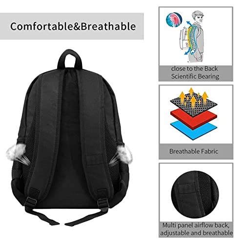 Basketball on Fire and Water Flame Splashing Adult Backpack with 15.6" Laptop Sleeve,Lightweight,Travel,BreathableDurable.