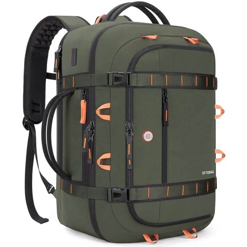 40L Travel Backpack,TSA Approved Carry On Backpack,Business Work Bag with Wet/Dry Compartment, Fits 17.3" Laptop, Duffel Bag for Men Women(ArmyGreen) - color: Armygreen