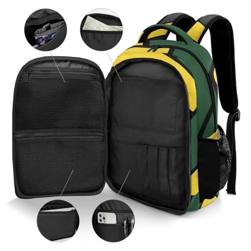 Volleyball Gold Green School Backpack Laptop Bag for Woman Man Gift - color: Muilti 21