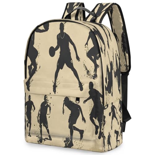 17.5 inch Laptop Backpack Basketball Player College Waterproof Travel Bag Casual Book Bag with Multiple Pockets Laptop Backpacks for Travel Hiking