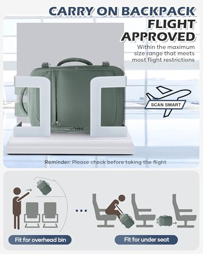 VGCUB Vacuum Backpack Travel with Pump, 40L Carry On Travel Backpack Flight Approved TSA, Vacuum Seal Compression Bags for Clothing, Waterproof Personal Item Bag for Women Men Dark green - color: A-dark Green With Vacuum Bag