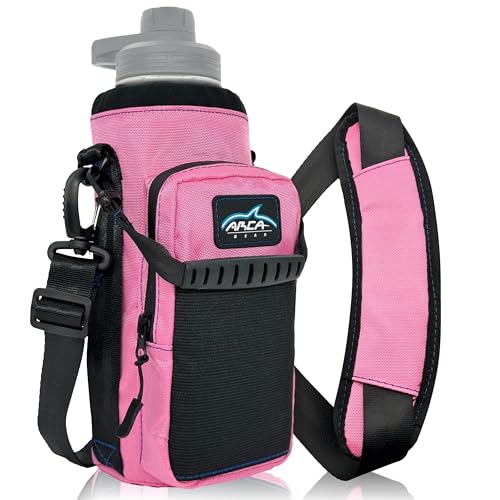 Arca Gear 40 oz Hydro Carrier - Insulated Water Bottle Sling w/Carry Handle, Shoulder Strap, Wallet and Two Pouches - The Perfect Flask Accessory - Sunset Pink - color: Sunset Pink