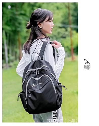 Geboldil Men's and women's leisure waterproof travel backpack - color: Black2
