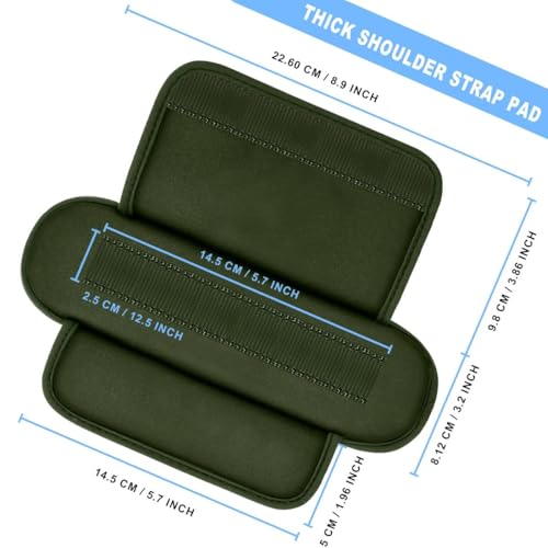 ZINMARK 2Pcs Tactical Shoulder Pad, Ultra-Thick Comfort Cushion for Vest Straps, Backpacks, Breathable & Shock-Absorbing,Army Green - color: Army Green