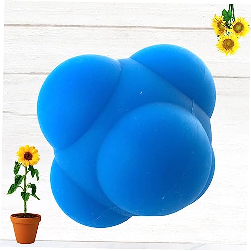 1Pc Hexagonal Silicone Agility Reaction Training Ball Durable Bounce Ball for Indoor Games for Athletes and Fitness Enthusiasts