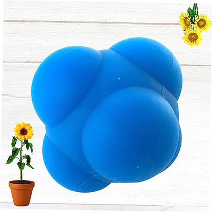 1Pc Hexagonal Silicone Agility Reaction Training Ball Durable Bounce Ball for Indoor Games for Athletes and Fitness Enthusiasts