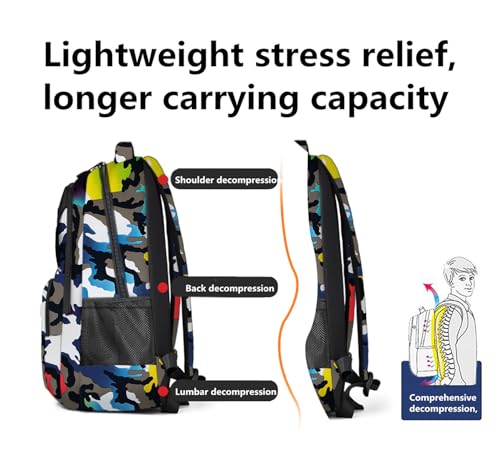 Casual Lightweight Backpacks for Boys & Girls, School Bookbags, 15 "Laptop Backpack, Travel Bag (213mchua) - color: 213mchua