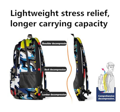 Casual Lightweight Backpacks for Boys & Girls, School Bookbags, 15 "Laptop Backpack, Travel Bag (213mchua) - color: 213mchua