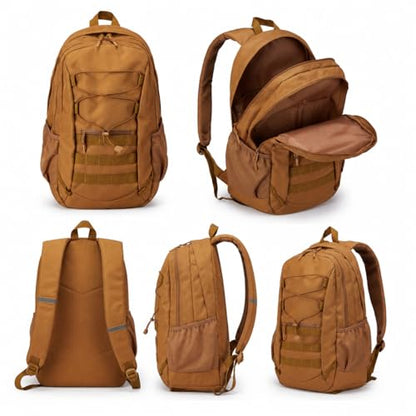 Hiking Travel Backpacks Men and Women, Lightweight Waterproof Laptop Backpack Outdoor Camping Backpack Hiking Daypack for Travel, Trekking, Work 26L (Brown) - color: Brown