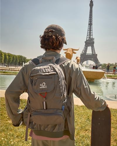 WATERFLY Small Lightweight Packable Backpack: 20l Ultra Light Foldable Travel Hiking Camping Daypack Day Pack for Man Woman - color: Gray