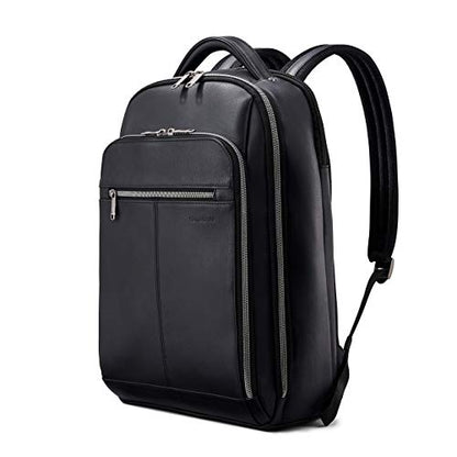 Samsonite Classic Leather Backpack, Black, One Size - color: Black, size: One Size