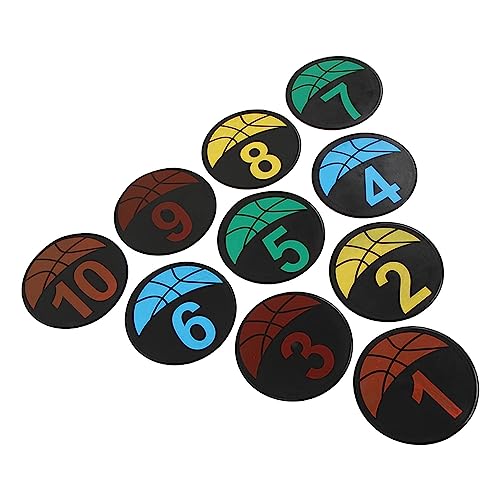 Flat Cones Numbered Spot Markers Set 110 for Soccer Basketball Agility Training – Bright PVC Floor Markers for Sports Drills and Classroom Activities