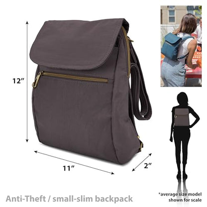 Travelon Anti-Theft Signature Slim Backpack - color: Smoke