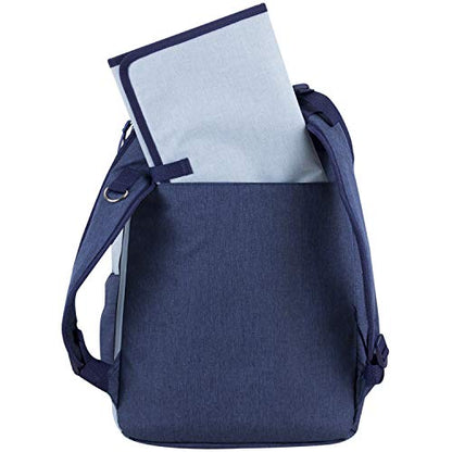 BODHI The Baby Athleisure Tech Diaper Bag Backpack with removable changing pad, Unisex, for Moms and Dads - Light Blue Chambray - color: Baby Blue