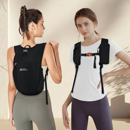 Hiking Backpack 10L/15L Small Daypack Lightweight Packable Travel Foldable Water Resistan for Women Men (Black, 15L) - color: Black, size: 15L